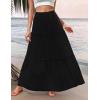 image:imageZeagoo Womens Casual Maxi Skirts for Women 2026 High Waist Boho Skirts Floral Printed Long Flowy Skirt with PocketsBlack