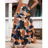 image:imageZeagoo Womens Casual Maxi Skirts for Women 2026 High Waist Boho Skirts Floral Printed Long Flowy Skirt with PocketsBlackfloralprinted