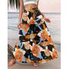 image:imageZeagoo Womens Casual Maxi Skirts for Women 2026 High Waist Boho Skirts Floral Printed Long Flowy Skirt with PocketsBlackfloralprinted