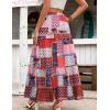 image:imageZeagoo Womens Casual Maxi Skirts for Women 2026 High Waist Boho Skirts Floral Printed Long Flowy Skirt with PocketsBohoprinted