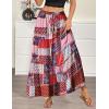 image:imageZeagoo Womens Casual Maxi Skirts for Women 2026 High Waist Boho Skirts Floral Printed Long Flowy Skirt with PocketsBohoprinted