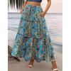 image:imageZeagoo Womens Casual Maxi Skirts for Women 2026 High Waist Boho Skirts Floral Printed Long Flowy Skirt with PocketsBohoprinted02