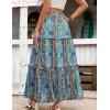 image:imageZeagoo Womens Casual Maxi Skirts for Women 2026 High Waist Boho Skirts Floral Printed Long Flowy Skirt with PocketsBohoprinted02