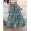 image:imageZeagoo Womens Casual Maxi Skirts for Women 2026 High Waist Boho Skirts Floral Printed Long Flowy Skirt with PocketsBohoprinted02