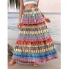image:imageZeagoo Womens Casual Maxi Skirts for Women 2026 High Waist Boho Skirts Floral Printed Long Flowy Skirt with PocketsBohoprinted03