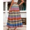 image:imageZeagoo Womens Casual Maxi Skirts for Women 2026 High Waist Boho Skirts Floral Printed Long Flowy Skirt with PocketsBohoprinted03