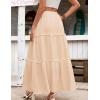 image:imageZeagoo Womens Casual Maxi Skirts for Women 2026 High Waist Boho Skirts Floral Printed Long Flowy Skirt with PocketsCracker Khaki