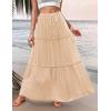 image:imageZeagoo Womens Casual Maxi Skirts for Women 2026 High Waist Boho Skirts Floral Printed Long Flowy Skirt with PocketsCracker Khaki