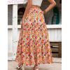 image:imageZeagoo Womens Casual Maxi Skirts for Women 2026 High Waist Boho Skirts Floral Printed Long Flowy Skirt with PocketsFloralprinted01