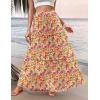 image:imageZeagoo Womens Casual Maxi Skirts for Women 2026 High Waist Boho Skirts Floral Printed Long Flowy Skirt with PocketsFloralprinted01