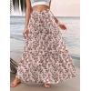 image:imageZeagoo Womens Casual Maxi Skirts for Women 2026 High Waist Boho Skirts Floral Printed Long Flowy Skirt with PocketsFloralprinted02