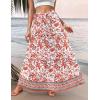 image:imageZeagoo Womens Casual Maxi Skirts for Women 2026 High Waist Boho Skirts Floral Printed Long Flowy Skirt with PocketsFloralprinted04
