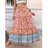 image:imageZeagoo Womens Casual Maxi Skirts for Women 2026 High Waist Boho Skirts Floral Printed Long Flowy Skirt with PocketsFloralprinted05