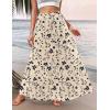 image:imageZeagoo Womens Casual Maxi Skirts for Women 2026 High Waist Boho Skirts Floral Printed Long Flowy Skirt with PocketsFloralprinted2