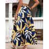 image:imageZeagoo Womens Casual Maxi Skirts for Women 2026 High Waist Boho Skirts Floral Printed Long Flowy Skirt with PocketsLeafprinted