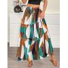 image:imageZeagoo Womens Casual Maxi Skirts for Women 2026 High Waist Boho Skirts Floral Printed Long Flowy Skirt with PocketsMulticolor
