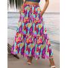 image:imageZeagoo Womens Casual Maxi Skirts for Women 2026 High Waist Boho Skirts Floral Printed Long Flowy Skirt with PocketsMulticolor02
