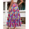 image:imageZeagoo Womens Casual Maxi Skirts for Women 2026 High Waist Boho Skirts Floral Printed Long Flowy Skirt with PocketsMulticolor02