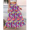 image:imageZeagoo Womens Casual Maxi Skirts for Women 2026 High Waist Boho Skirts Floral Printed Long Flowy Skirt with PocketsMulticolor02