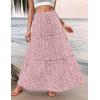 image:imageZeagoo Womens Casual Maxi Skirts for Women 2026 High Waist Boho Skirts Floral Printed Long Flowy Skirt with PocketsPinkprinted