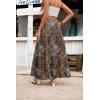image:imageZeagoo Womens Casual Maxi Skirts for Women 2026 High Waist Boho Skirts Floral Printed Long Flowy Skirt with PocketsPrinted1