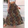 image:imageZeagoo Womens Casual Maxi Skirts for Women 2026 High Waist Boho Skirts Floral Printed Long Flowy Skirt with PocketsPrinted1