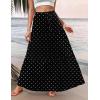 image:imageZeagoo Womens Casual Maxi Skirts for Women 2026 High Waist Boho Skirts Floral Printed Long Flowy Skirt with PocketsWhite Dot