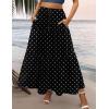 image:imageZeagoo Womens Casual Maxi Skirts for Women 2026 High Waist Boho Skirts Floral Printed Long Flowy Skirt with PocketsWhite Dot