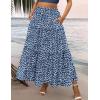 image:imageZeagoo Womens Casual Maxi Skirts for Women 2026 High Waist Boho Skirts Floral Printed Long Flowy Skirt with PocketsWhite Floral01