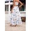 image:imageZeagoo Womens Casual Maxi Skirts for Women 2026 High Waist Boho Skirts Floral Printed Long Flowy Skirt with PocketsWhite Floralprinted