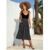 image:imageZeagoo Womens Midi Skirts High Waisted Pleated ALine Swing Skirts Summer Floral Long Skirts with Pockets03blcack Floral