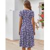image:imageZEAGOO Womens Casual Dresses for Summer Short Sleeve Flare Midi Dress Loose Flowy Beach Sundress2602 Purple Flower