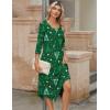 image:imageZeagoo Midi Dresses Women 2026 Spring Dress 34 Sleeve Casual Dresses with Pockets A Line Summer Beach SundressChristmas Green