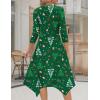 image:imageZeagoo Midi Dresses Women 2026 Spring Dress 34 Sleeve Casual Dresses with Pockets A Line Summer Beach SundressChristmas Green