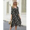 image:imageZeagoo Midi Dresses Women 2026 Spring Dress 34 Sleeve Casual Dresses with Pockets A Line Summer Beach SundressDaisy