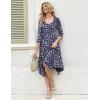 image:imageZeagoo Midi Dresses Women 2026 Spring Dress 34 Sleeve Casual Dresses with Pockets A Line Summer Beach SundressFlower Branch