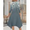 image:imageZeagoo Midi Dresses Women 2026 Spring Dress 34 Sleeve Casual Dresses with Pockets A Line Summer Beach SundressGreen Floral