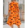 image:imageZeagoo Midi Dresses Women 2026 Spring Dress 34 Sleeve Casual Dresses with Pockets A Line Summer Beach SundressHalloween Pumpkin