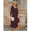 image:imageZeagoo Midi Dresses Women 2026 Spring Dress 34 Sleeve Casual Dresses with Pockets A Line Summer Beach SundressLeopard