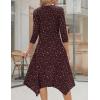 image:imageZeagoo Midi Dresses Women 2026 Spring Dress 34 Sleeve Casual Dresses with Pockets A Line Summer Beach SundressLeopard