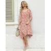 image:imageZeagoo Midi Dresses Women 2026 Spring Dress 34 Sleeve Casual Dresses with Pockets A Line Summer Beach SundressPink Floral