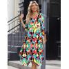 image:imageZeagoo Midi Dresses Women 2026 Spring Dress 34 Sleeve Casual Dresses with Pockets A Line Summer Beach SundressRed Blue