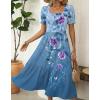 image:imageZeagoo Summer Dresses for Women Flowy Casual Midi Dress Short Sleeve Tiered Dress Beach Vacation Sundresses with PocketsFloral2