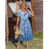 image:imageZeagoo Summer Dresses for Women Flowy Casual Midi Dress Short Sleeve Tiered Dress Beach Vacation Sundresses with PocketsFloral2