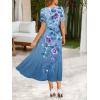 image:imageZeagoo Summer Dresses for Women Flowy Casual Midi Dress Short Sleeve Tiered Dress Beach Vacation Sundresses with PocketsFloral2