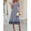 image:imageZeagoo Summer Dresses for Women Flowy Casual Midi Dress Short Sleeve Tiered Dress Beach Vacation Sundresses with PocketsFloral3