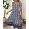 image:imageZeagoo Summer Dresses for Women Flowy Casual Midi Dress Short Sleeve Tiered Dress Beach Vacation Sundresses with PocketsFloral3
