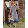 image:imageZeagoo Summer Dresses for Women Flowy Casual Midi Dress Short Sleeve Tiered Dress Beach Vacation Sundresses with PocketsFloral3