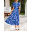 image:imageZeagoo Summer Dresses for Women Flowy Casual Midi Dress Short Sleeve Tiered Dress Beach Vacation Sundresses with PocketsFloralprinted2