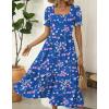 image:imageZeagoo Summer Dresses for Women Flowy Casual Midi Dress Short Sleeve Tiered Dress Beach Vacation Sundresses with PocketsFloralprinted2